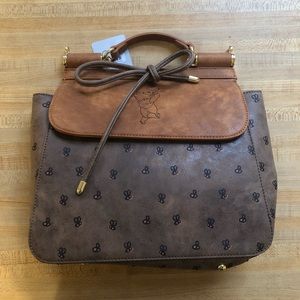 Bumblebee Print Hand Bag** w/ Pooh Bear Embroidery